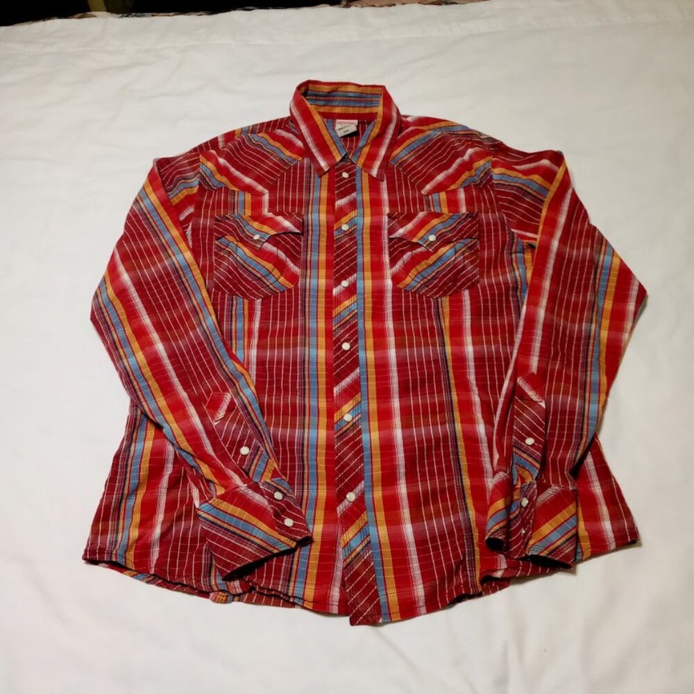 True Religion Men's Rocky Western Pearl Snap long Sleeve Shirt Size XXXL